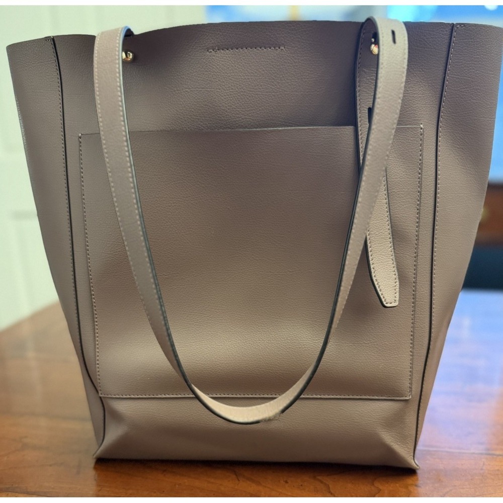 Rebecca Minkoff Stella Large N/S Leather Tote Bag Mink Mauve Dusty Rose Gray